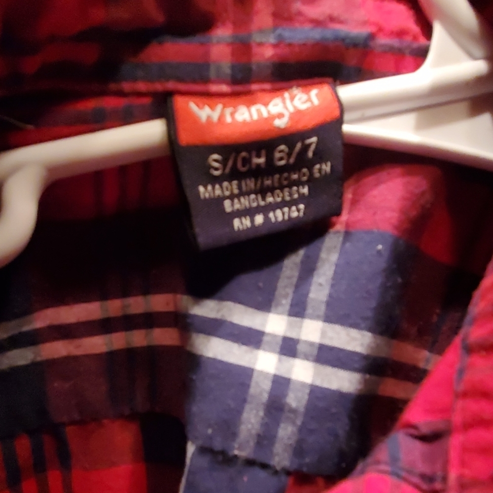 Boys wrangler button up